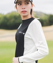 LANVIN SPORT(ランバン スポール)/ブロッキングクルーネックセーター【アウトレット】/ブラック