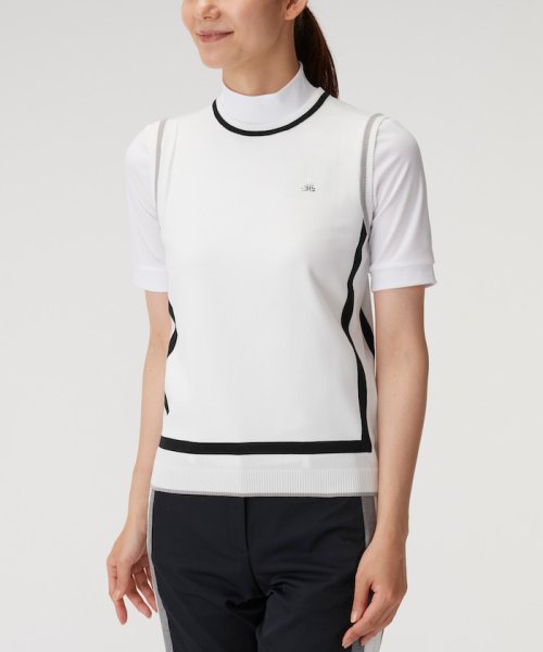 LANVIN SPORT(ランバン スポール)/クルーネックニットベスト【アウトレット】/ホワイト