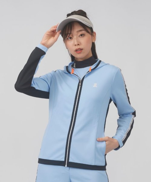 LANVIN SPORT(ランバン スポール)/【WEB限定】前開きカットソーブルゾン【吸汗速乾/UV】【アウトレット】/ブルー