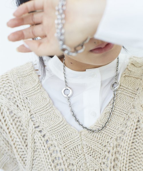 nothing and others(ナッシングアンドアザース)/Ring point chain Necklace/シルバー