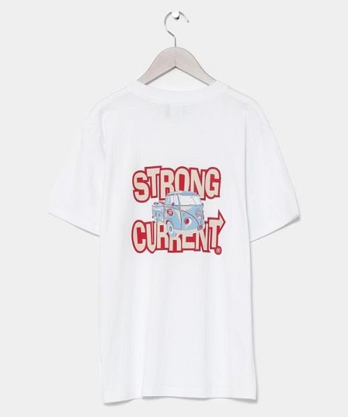 KAHIKO(カヒコ)/【Kahiko】STRONG CURRENT バスロゴメンズTシャツ 44R－3101/ホワイト系1