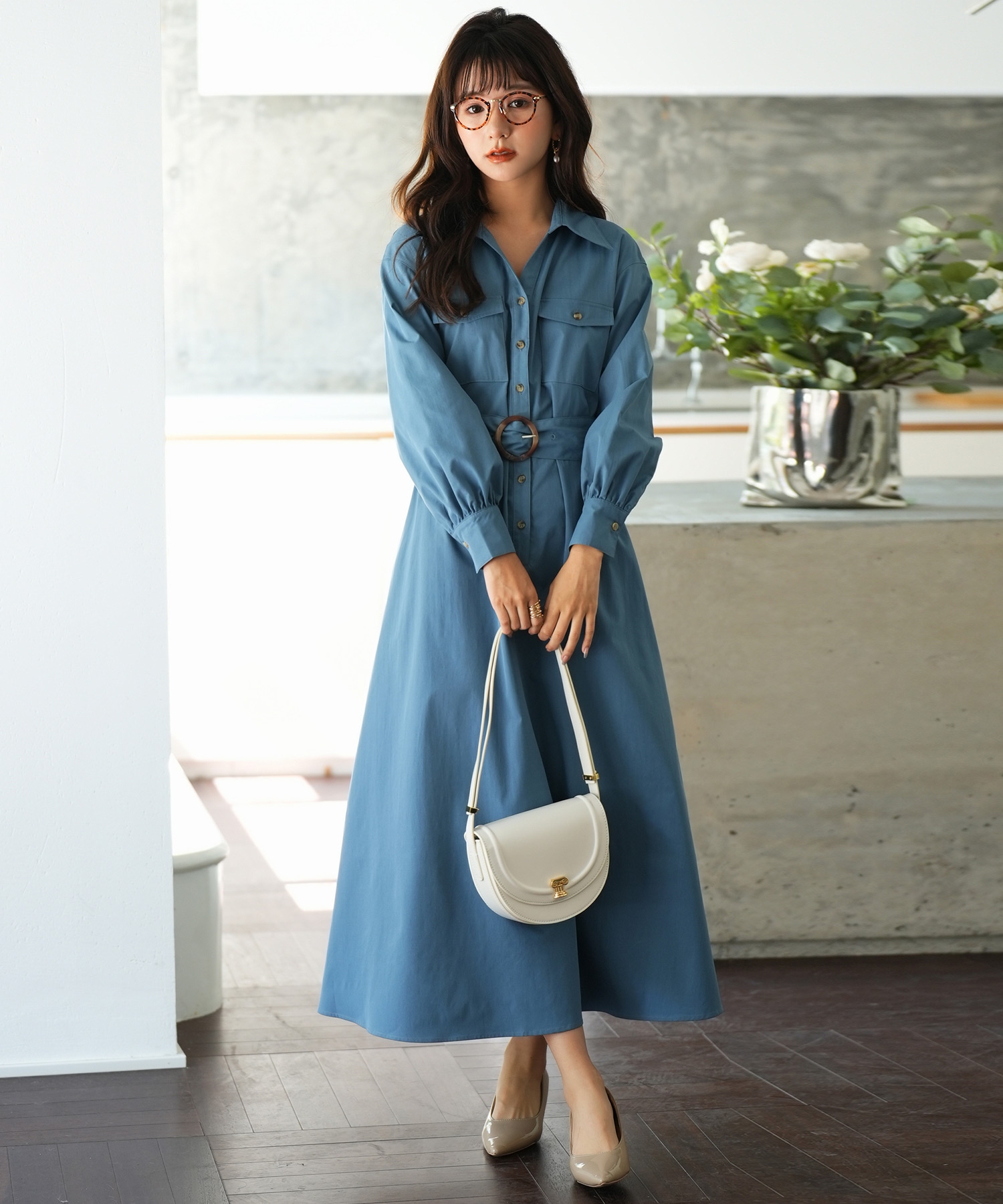 専用[美品] ANAYI ロングシャツワンピース　Aライン