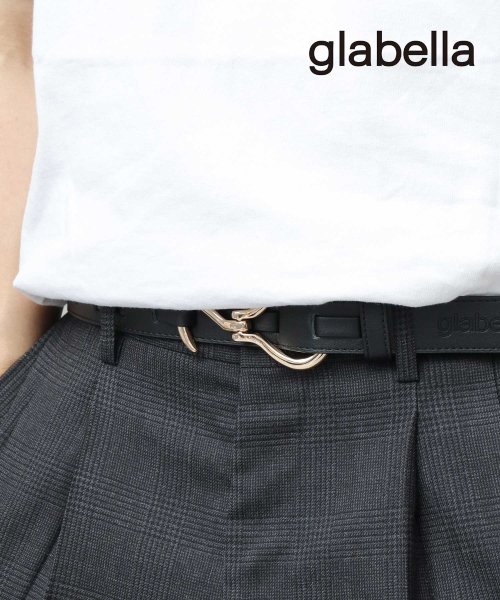 glabella(グラベラ)/glabella グラベラ フェイクレザー フックベルト ベルト メンズ レディース ユニセックス 黒 ブラック フックバックル/ブラック系1
