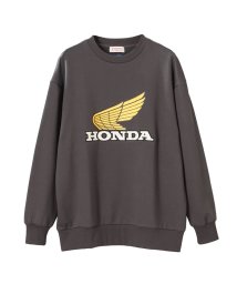 MAC HOUSE(men)(マックハウス（メンズ）)/NAVY ネイビー HONDA ホンダ 裏毛トレーナー F51541DM/チャコール