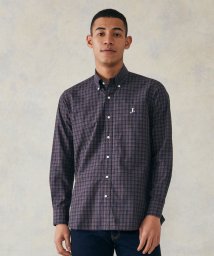 J.PRESS MENS(J．プレス　メンズ)/【WEB限定】ポプリンチェック J刺繍 シャツ/B.D/ネイビー系3