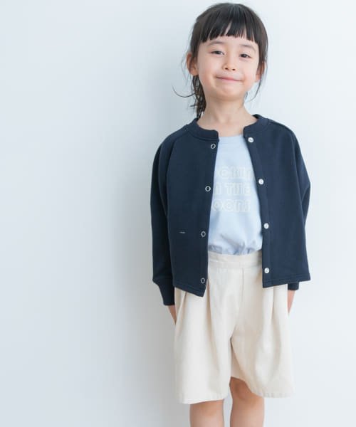 URBAN RESEARCH DOORS（Kids）(アーバンリサーチドアーズ（キッズ）)/『親子リンク』ミニ裏毛ラグランショートカーディガン(KIDS)/DARKNAVY