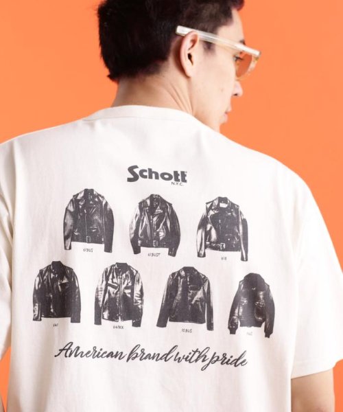 Schott(ショット)/S/S T－SHIRT "STANDARD LEATHER"/半袖 Tシャツ "スタンダードレザー/オフホワイト3