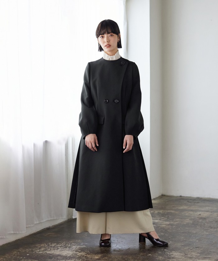 エアトリプルクロスコクーンスリーブコート