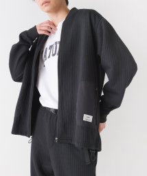 OMNES(オムネス)/【OMNES】メンズラインキルト裾ドローコードMA－1 ブルゾン/ブラック