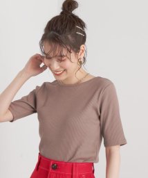 N Natural Beauty Basic(エヌナチュラルビューティベーシック)/三角テレコ半袖Ｔシャツ/モカベージュ