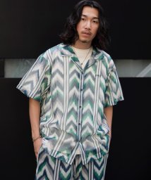 Schott/PATTERNED MESH S/S SHIRT/パターンメッシュ ショートスリーブシャツ/505123754