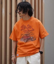 Schott(ショット)/T－SHIRT LIFE ON WHEELS/Tシャツ "ライフ オン ホイールズ/オレンジ