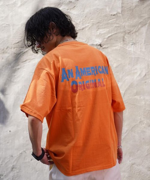 Schott(ショット)/WEB LIMITED/T－SHIRT AN AMERICAN ORIGINAL/Tシャツ "アメリカンオリジナル/オレンジ