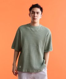 Schott(ショット)/THERMAL PIGMENT O/D S/S T－SHIRT/サーマル オーバーダイ Tシャツ/セージ1