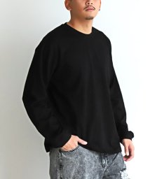 LUXSTYLE/ヘビーウェイトクルーネック無地ロンT/ロンT メンズ 長袖Tシャツ ビッグシルエット クルーネック/505124036