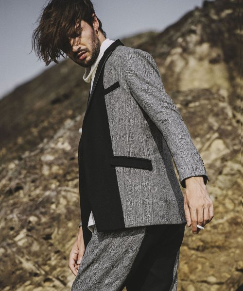 スイッチングピークドラペル2B－JKT 