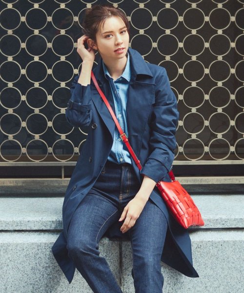 コットンポリエステルギャバジン ロング トレンチコート コットンポリエステルギャバジン 品番 トレンチコート