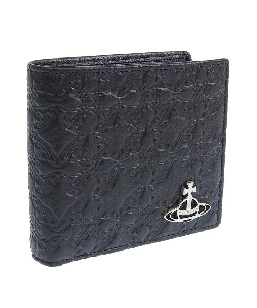 Vivienne Westwood ヴィヴィアン 黒 二つ折りサイフ 折り財布 