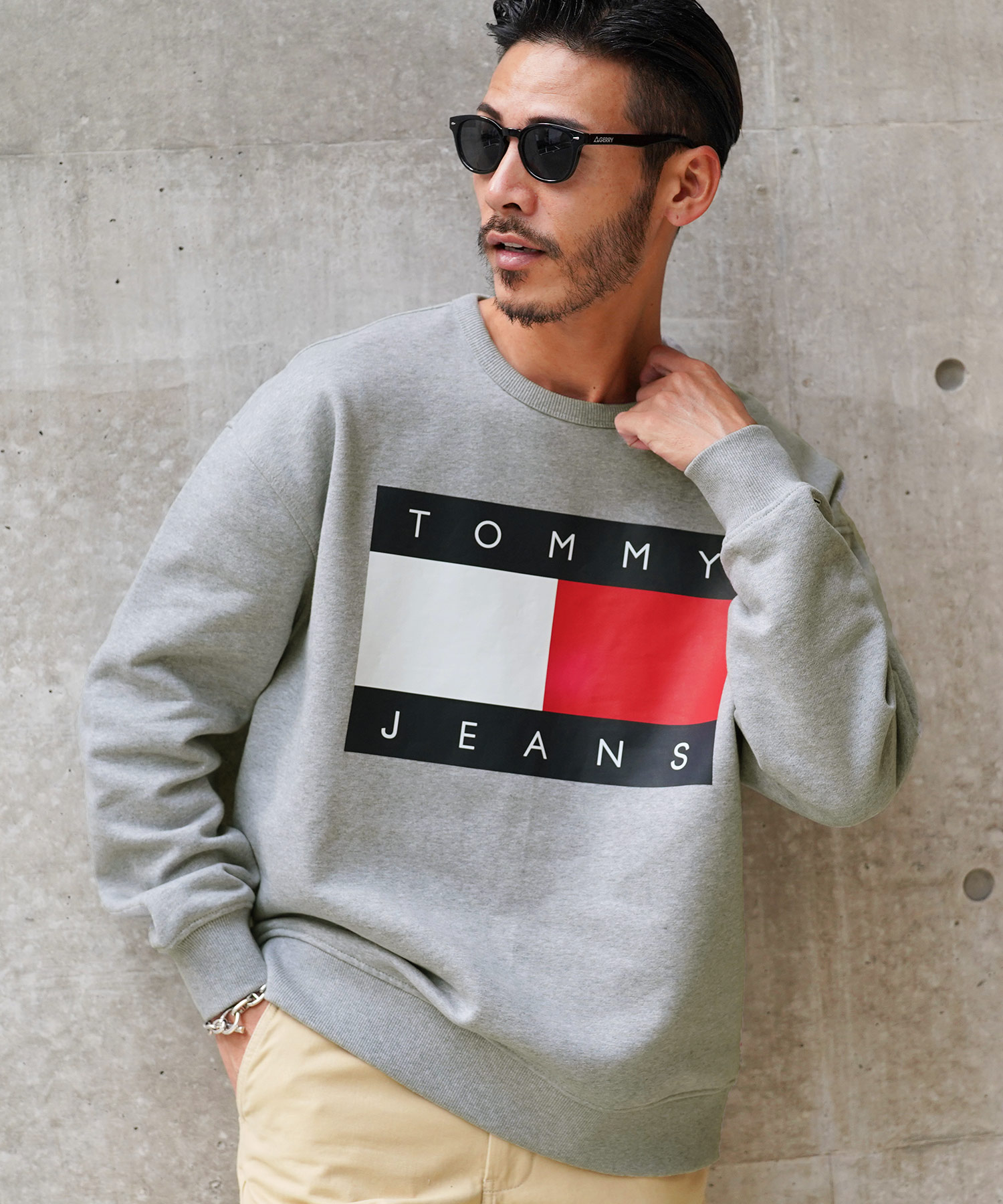 TJ LUCCA CREWNECK 裏起毛スウェット・トレーナー 大きめLサイズ