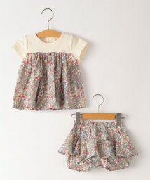 SHIPS KIDS(シップスキッズ)/SHIPS KIDS:フラワー セット ロンパース/ピンク