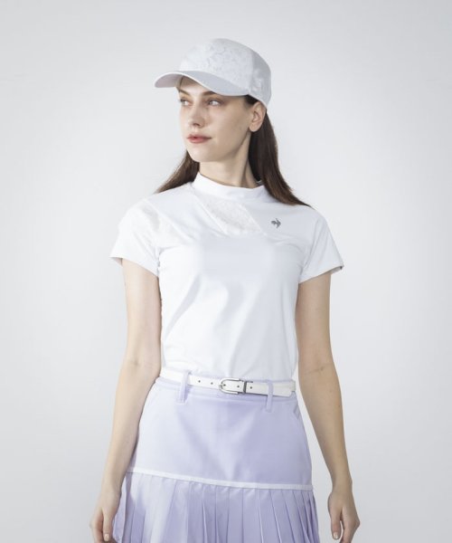 le coq sportif GOLF (ルコックスポルティフ（ゴルフ）)/【RIJOUME/リジューム】モックネック半袖シャツ (EM00:直営店限定カラー)【アウトレット】/ホワイト