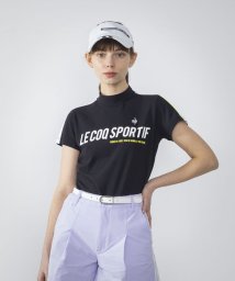 le coq sportif GOLF (ルコックスポルティフ（ゴルフ）)/【RIJOUME/リジューム】モックネック半袖シャツ (吸汗速乾/ストレッチ/UV CUT(UPF50+)/DESCENTE ECO/再生材 /ブラック