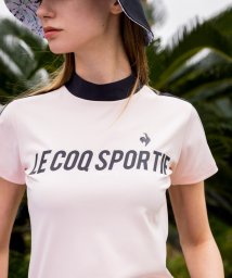 le coq sportif GOLF (ルコックスポルティフ（ゴルフ）)/【RIJOUME/リジューム】モックネック半袖シャツ (吸汗速乾/ストレッチ/UV CUT(UPF50+)/DESCENTE ECO/再生材 /ピンク