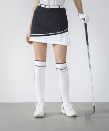 le coq sportif GOLF (ルコックスポルティフ（ゴルフ）)/【RIJOUME/リジューム】サイドプリーツスカート (ストレッチ/DESCENTE ECO/バイオマス型)/ブラック