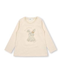 SLAP SLIP(スラップスリップ)/【 お揃い 】 花柄 うさぎ チェック バレリーナ レース 花 モチーフ Tシャ/オフホワイト