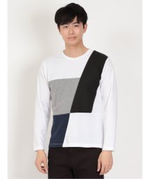 m.f.editorial/クレイジー切替 クルーネック 長袖 メンズ Tシャツ カットソー カジュアル インナー ビジネス ギフト プレゼント/505128781