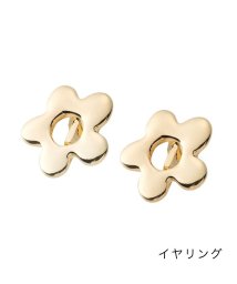 cream dot/大きめぷっくりメタルフラワーイヤリング/ピアス/505129837