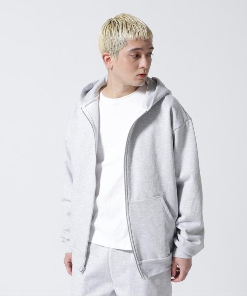 BEAVER(ビーバー)/Los Angeles Apparel/ロサンゼルスアパレル　14OZ HEAVY FLEECE ZIP UP HOODED ジップアップ/ライトグレー3