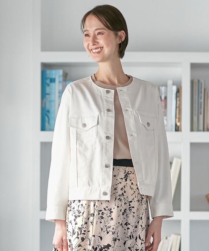 ホワイト系｜ジャケット｜自由区 (Lサイズ)(ジユウクエル)｜阪急百貨店