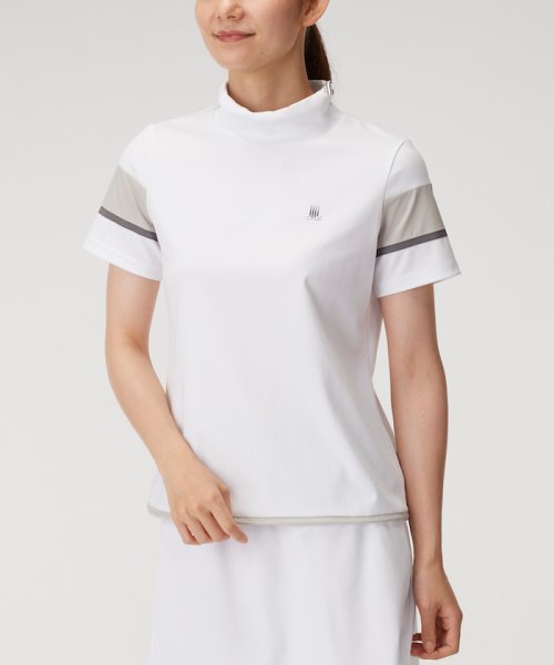 LANVIN SPORT(ランバン スポール)/モックネック半袖シャツ【アウトレット】/ホワイト