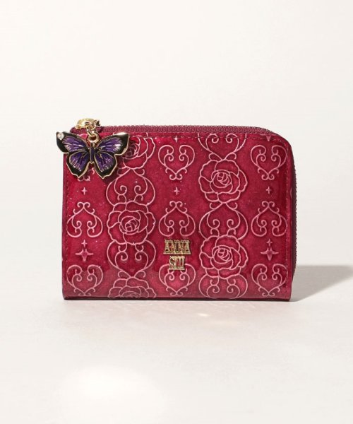 ANNA SUI BAG(アナスイ（バッグ）)/ローズハート マルチケース/ワイン