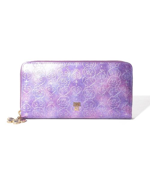 ANNA SUI BAG(アナスイ（バッグ）)/ローズハート ラウンド長財布/ラベンダー