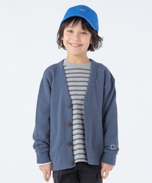 SHIPS KIDS(シップスキッズ)/【SHIPS KIDS別注】RUSSELL ATHLETIC:100～160cm / カーディガン/コバルトブルー