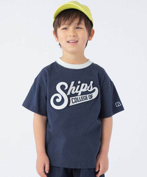 SHIPS KIDS(シップスキッズ)/【SHIPS KIDS別注】RUSSELL ATHLETIC:100～160cm / TEE/ネイビー