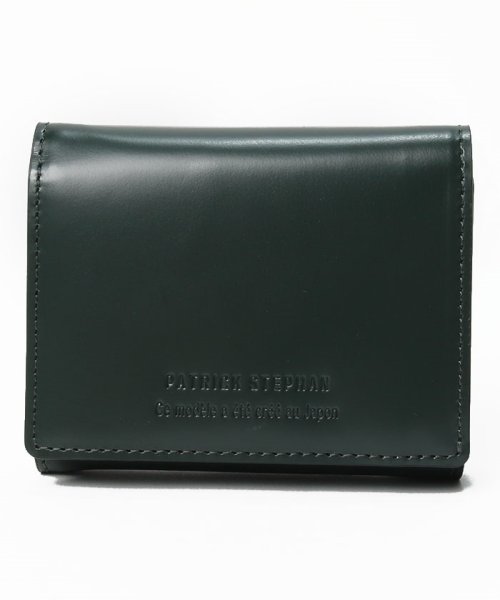 PATRICK STEPHAN(パトリックステファン)/Leather trifold wallet 'brillant'/ダークグリーン