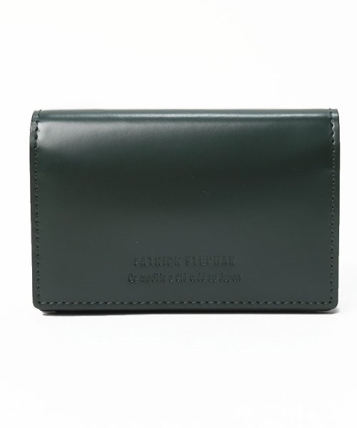 PATRICK STEPHAN(パトリックステファン)/Leather card case 'brillant'/ダークグリーン