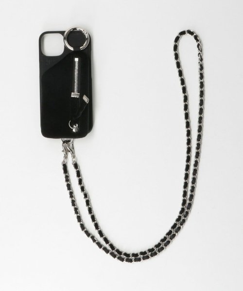 BEAUTY&YOUTH UNITED ARROWS(ビューティーアンドユース　ユナイテッドアローズ)/＜AJEW＞CADENAS ベルベット チェーン ストラップ iPhone14ケース/BLACK