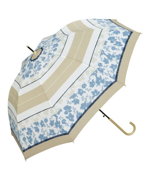 Wpc．(Wpc．)/【Wpc.公式】雨傘 フラワースカーフ 58cm ジャンプ傘 晴雨兼用 レディース 傘 長傘/ベージュ