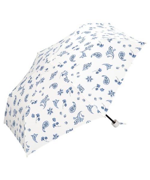Wpc．(Wpc．)/【Wpc.公式】雨傘 ペイズリーペイント ミニ 50cm 晴雨兼用 レディース 傘 折りたたみ 折り畳み 折りたたみ傘/オフ