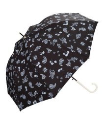 Wpc．(Wpc．)/【Wpc.公式】雨傘 ペイズリーペイント 58cm ジャンプ傘 晴雨兼用 レディース 傘 長傘/ブラック