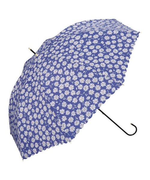 Wpc．(Wpc．)/【Wpc.公式】雨傘 カッティングフラワー 58cm 晴雨兼用 レディース 長傘/ネイビー