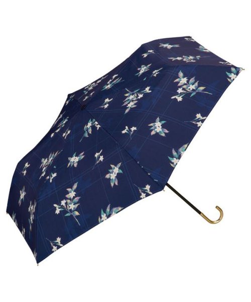 Wpc．(Wpc．)/【Wpc.公式】雨傘 ジャスミン ミニ 50cm 晴雨兼用 レディース 傘 折りたたみ 折り畳み 折りたたみ傘/ネイビー