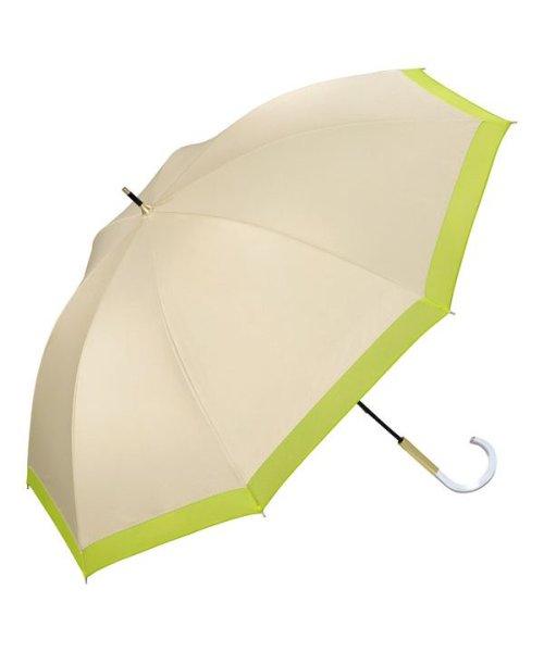 Wpc．(Wpc．)/【Wpc.公式】日傘 遮光オーガンジーバイカラー 55cm 完全遮光 UVカット100％ 遮熱 晴雨兼用 大きめ レディース 長傘/ベージュ
