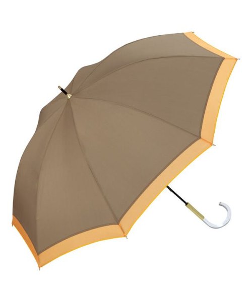 Wpc．(Wpc．)/【Wpc.公式】日傘 遮光オーガンジーバイカラー 55cm 完全遮光 UVカット100％ 遮熱 晴雨兼用 大きめ レディース 長傘/ブラウン