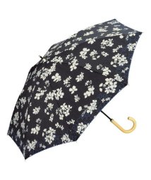 Wpc．(Wpc．)/【Wpc.公式】日傘 T/Cフラワープリントスカラップ 50cm UVカット 晴雨兼用 レディース 長傘/ブラック