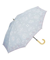 Wpc．(Wpc．)/【Wpc.公式】日傘 T/Cフラワープリントスカラップ 50cm UVカット 晴雨兼用 レディース 長傘/サックス